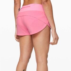 Lululemon Speed Up Short *2.5" Pink Shell Sz 6